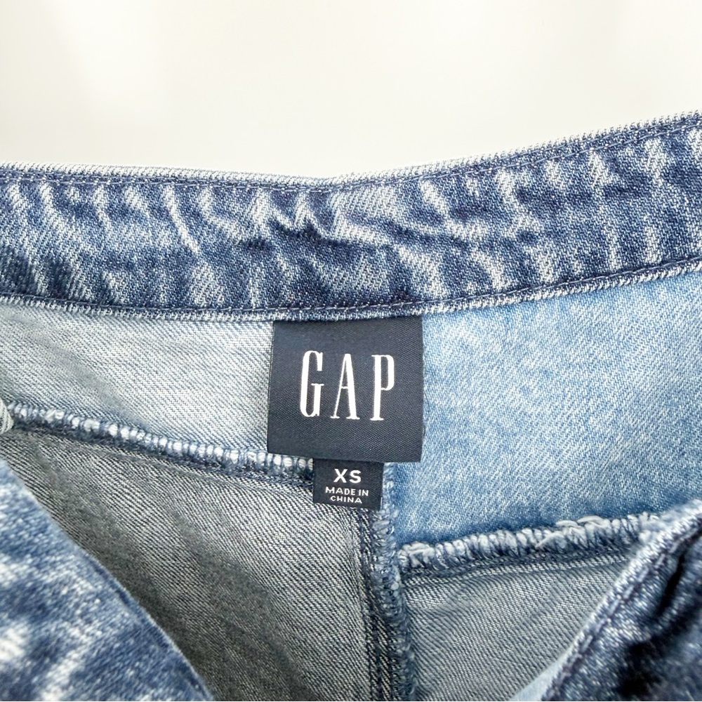 GAP Patchwork Denim Mini Dress Women's XS Blue Casual - Picture 5 of 7